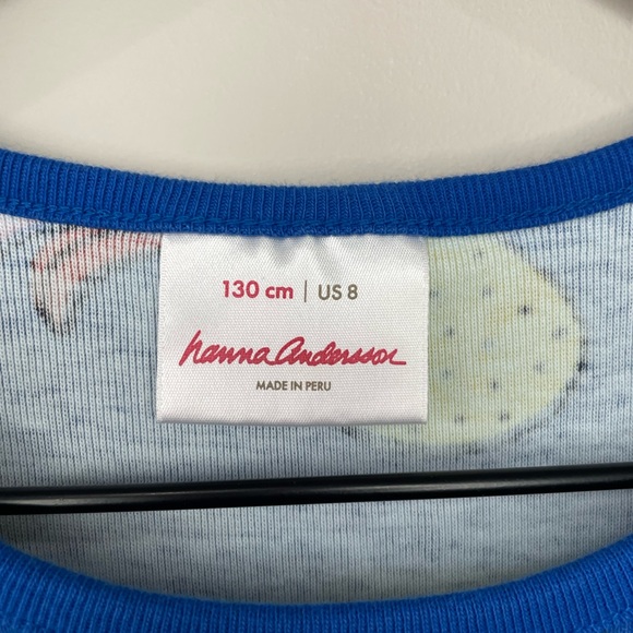 Hanna Andersson blue pineapple sleeveless girls dress size 8 - Picture 5 of 9